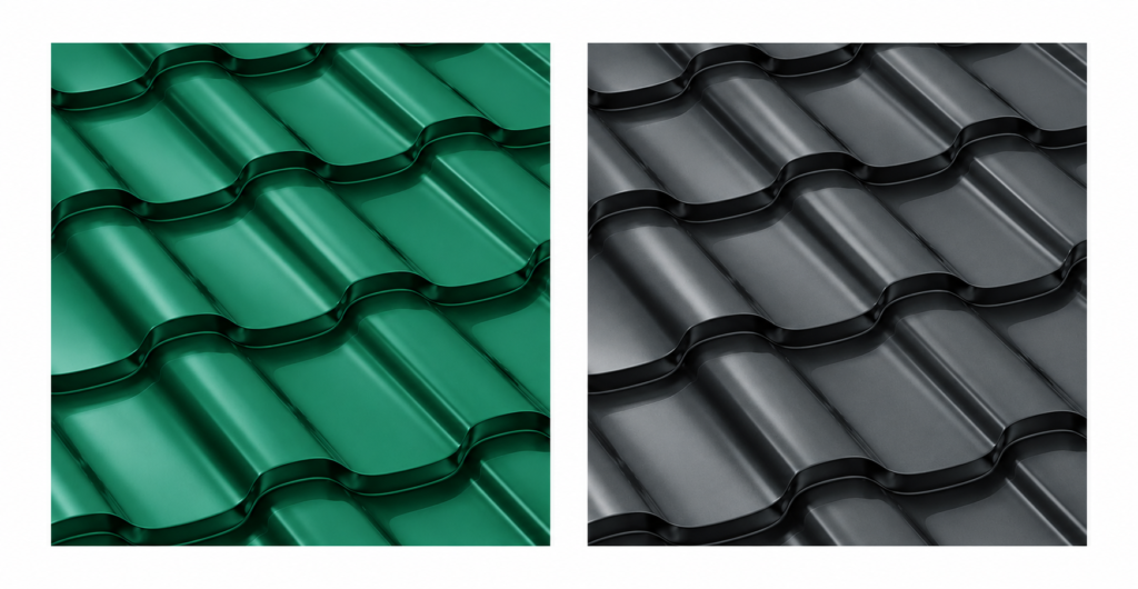 Mostre colorate de profil pentru țiglă metalică