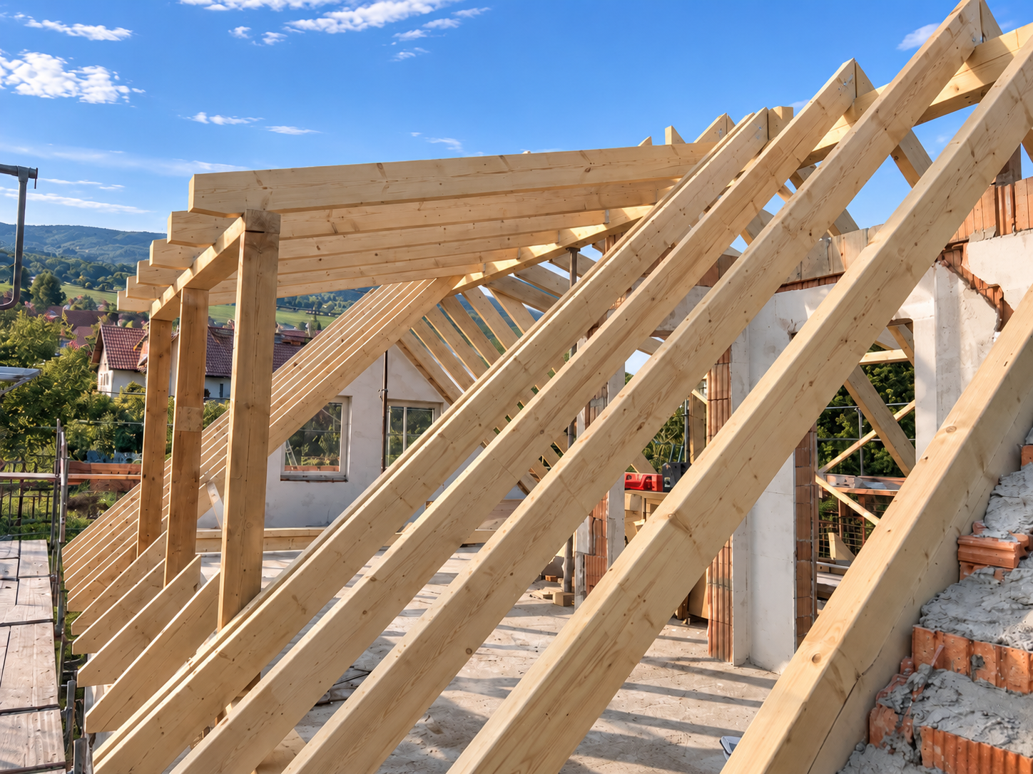 Structură din lemn pentru mansardare